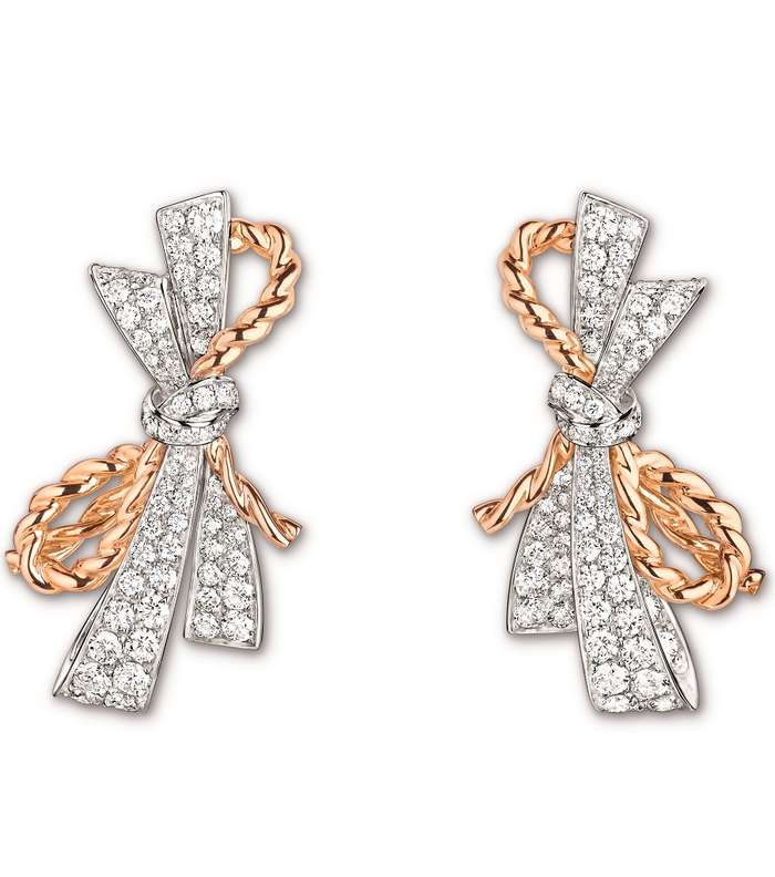 تالقي باجمل اقراط شوميه chaumet القصيرة