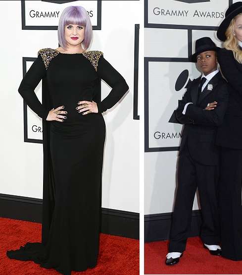 كيلي أوزبورن ومادونا تختاران الأزياء باللون الأسود لحفل الغرامي 2014