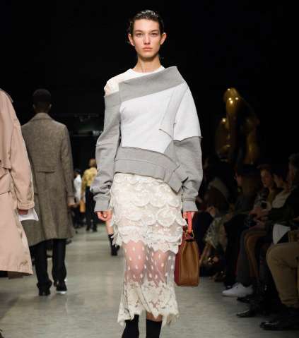 تنورة التول بطبقات من الكشاكش من Burberry لشتاء 2018