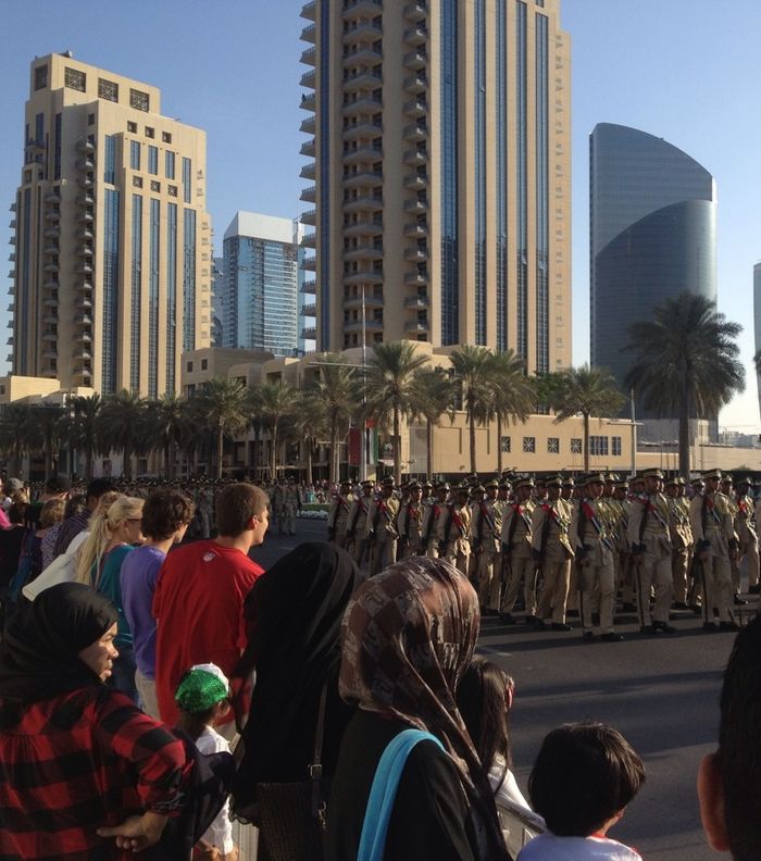 مسيرة العيد الوطني في منطقة الداونتاون صباح يوم السبت