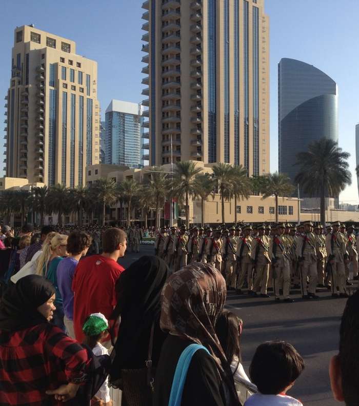 مسيرة العيد الوطني في منطقة الداونتاون صباح يوم السبت