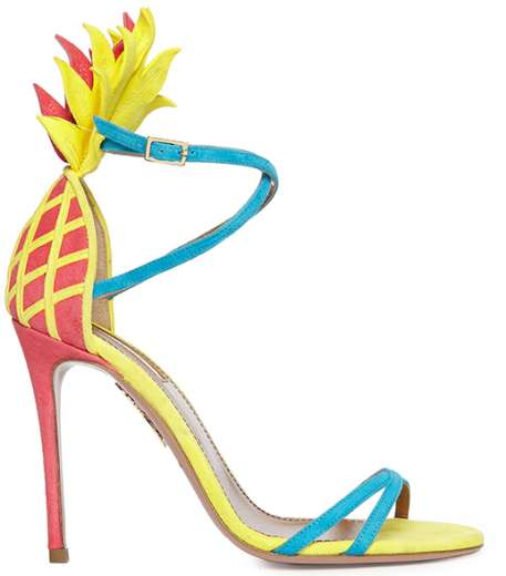 حذاء من Aquazzura باسلوب الصندل والملون لصيف 2016