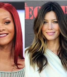 ألوان شعر المشاهير  لعام 2012