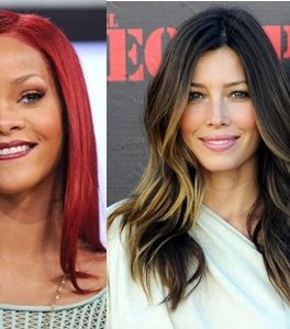 ألوان شعر المشاهير لعام 2012