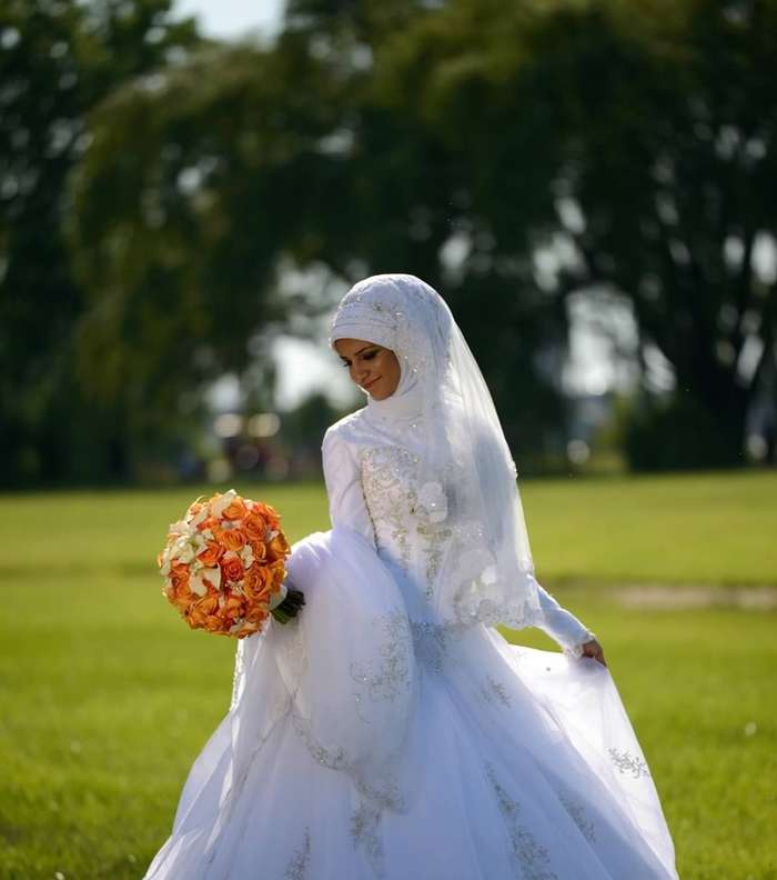 صور موديلات فساتين زفاف للمحجبات 2014