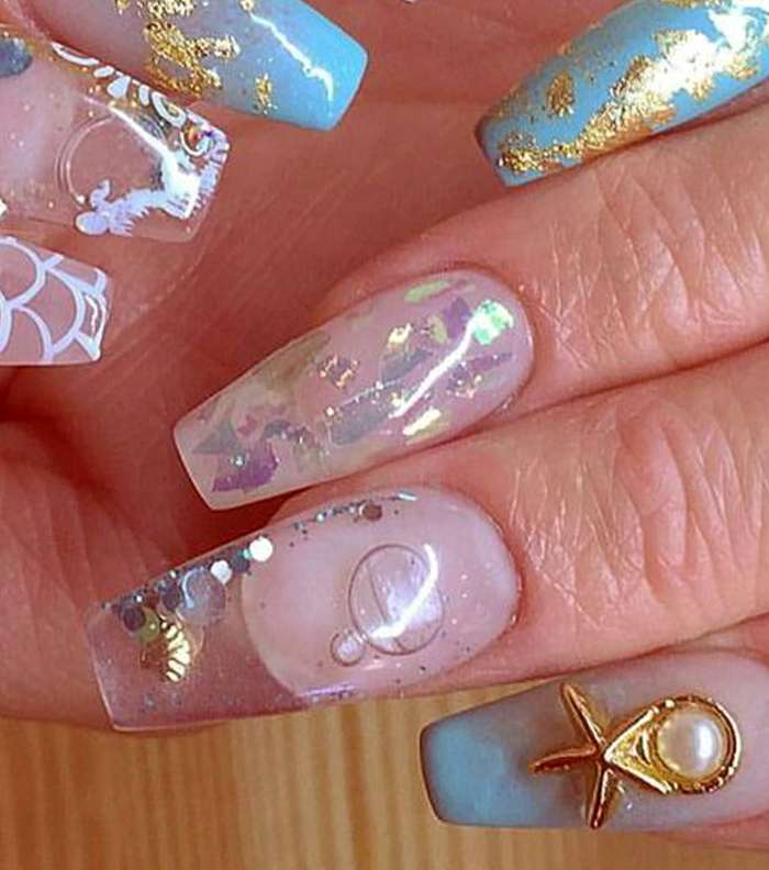 اجمل صور لـ Aquarium Nails من اغرب واحدث صيحات الاظافر