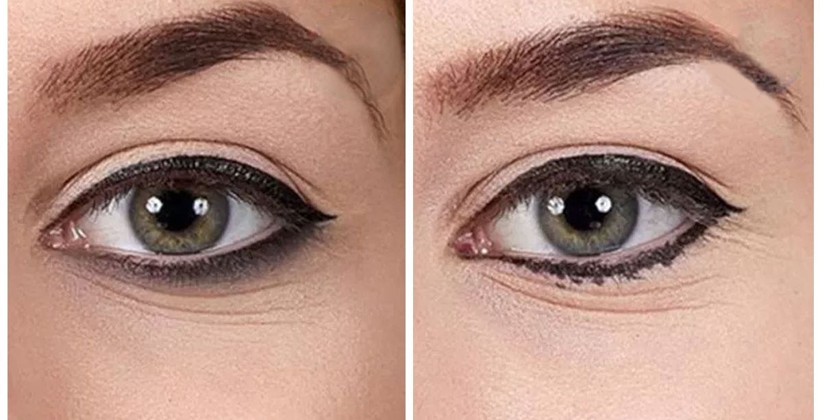 كيف تصلحين الايلاينر غير المتساوي في دقيقة واحدة من تكرار الرسمة!