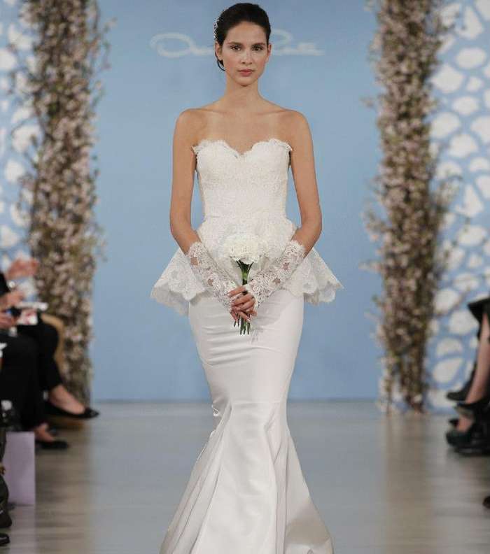 فستان زواج بموضة الـ Peplum