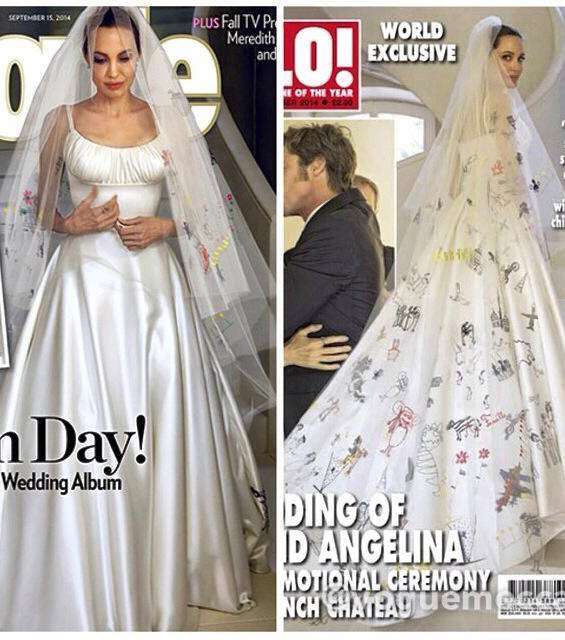بالصور، إنجلينا  جولي تختار Versace  ليرافقها يوم زفافها 