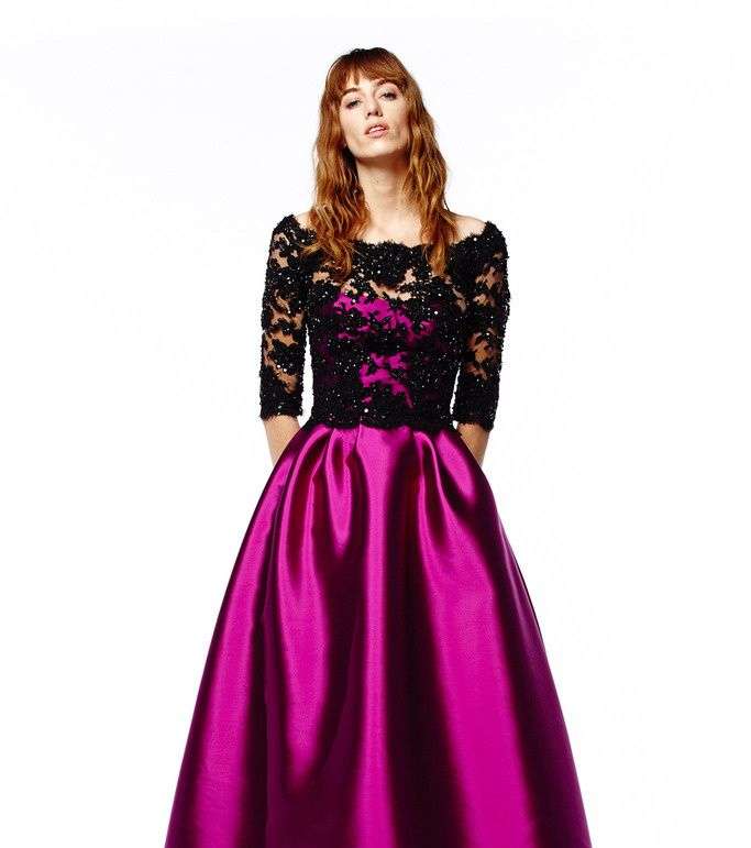 صور اجمل فساتين ستان طويل