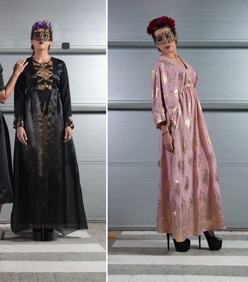 فساتين خليجية كم طويل