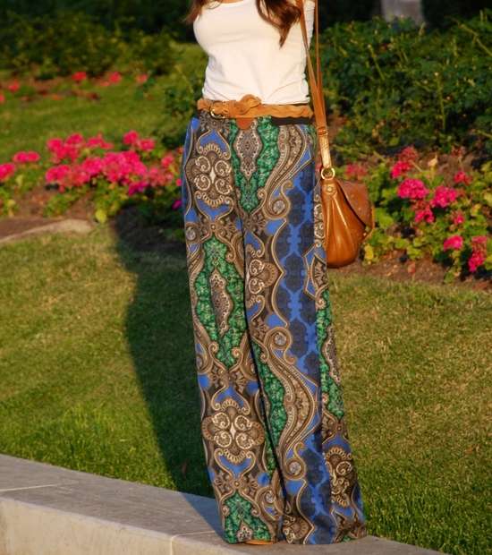 ارتدي القمصان الواسعة أو Tank Tops مع السراويل الواسعة Palazzo