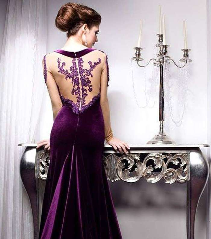 صور افخم فساتين سهرة مخملية
