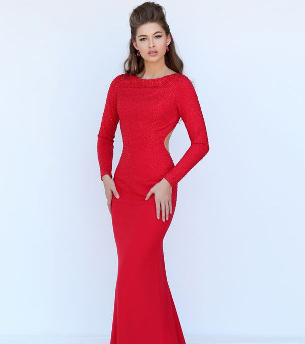 أجمل فساتين شيفون ناعمه باكمام طويله