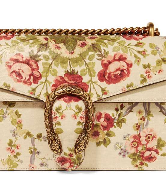 حقيبة Dionysus من قوتشي المطبعة بالازهار من مجموعة الكابسولة لصالح Net a porter