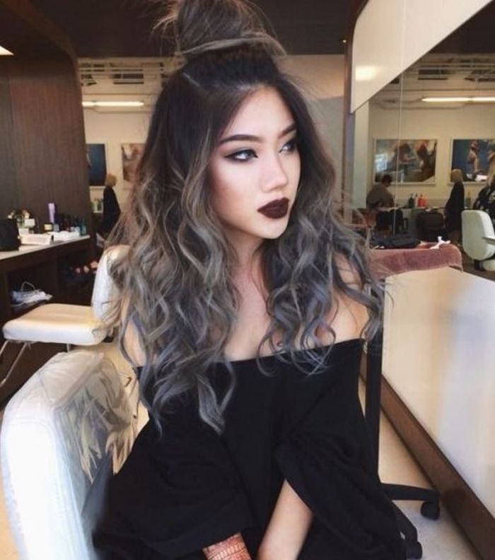 صبغة رمادي غامق للشعر