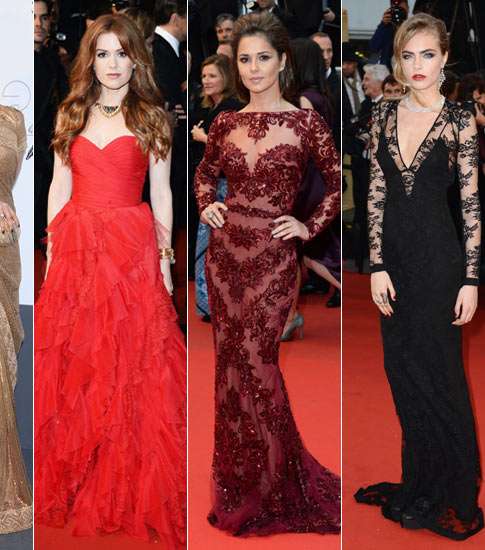 صور فساتين الفنانات في مهرجان كان 2013 | موديلات فساتين مهرجان كان