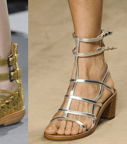 لإطلالاتكِ اليوميّة، إختاري الأحذية الميتاليكيّة المفتوحة