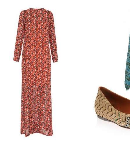 فستان ماكسي ماركة راوول وباليرينا ماركة ميسوني وشال ماركة ميسوني من Boutique 1