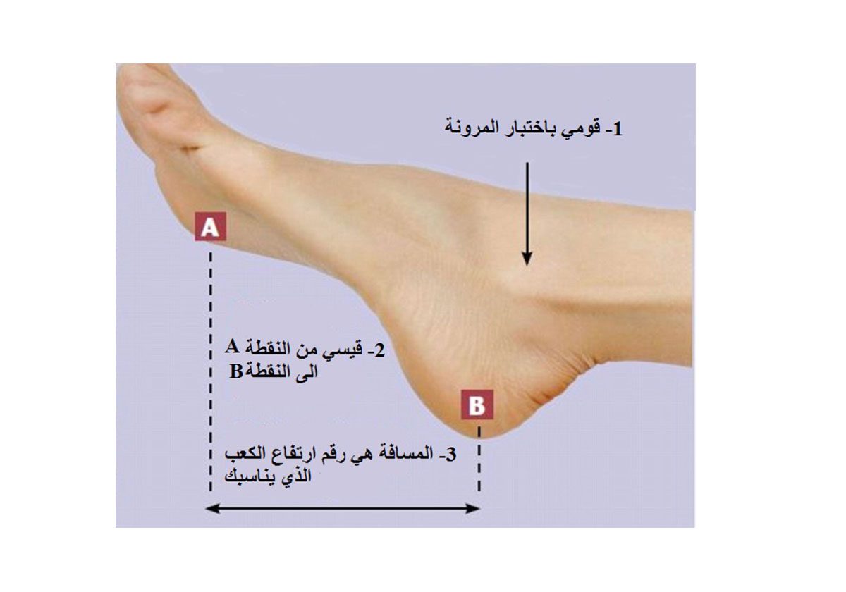 عملية حسابية بسيطة تسمح لك باختيار حذاء الكعب العالي المثالي لقدمك!‏