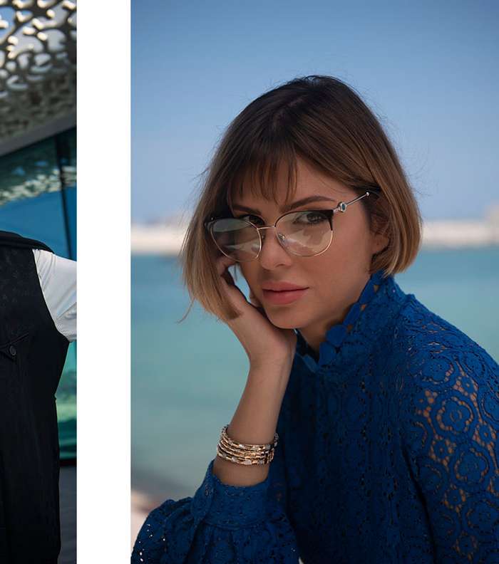 لينا قزيز ولينا الغوطي بنظارات بولغري الرائعة