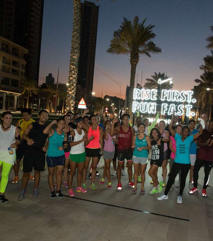 إحدى جلسات Nike Dawn Runners في دبي