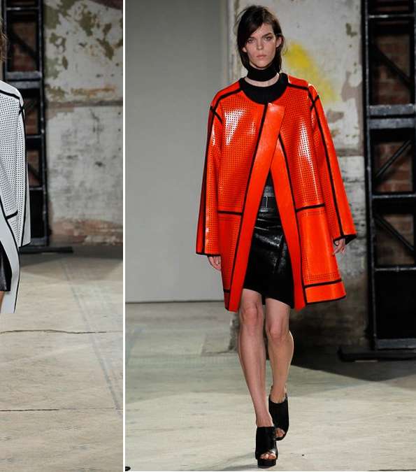 المعاطف البلاستيكية الملونة في مجموعة Proenza Schouler لربيع 2013