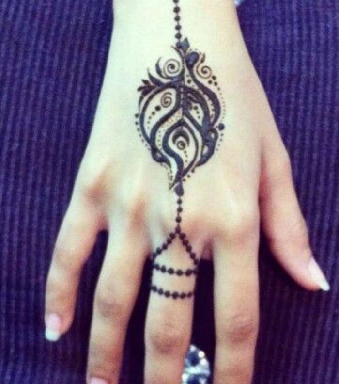 إليك نقش اصابع لحناء ناعم ومميز