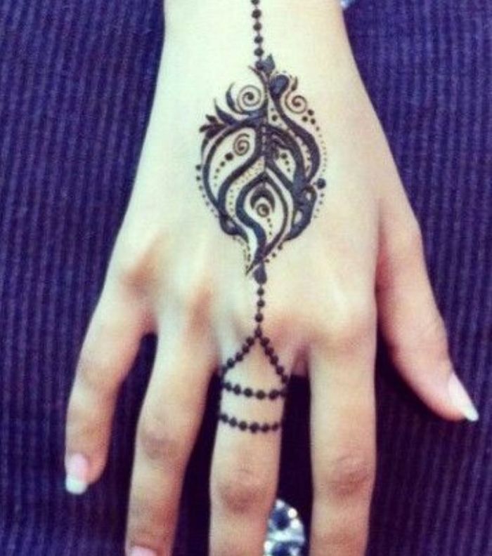 إليك نقش اصابع لحناء ناعم ومميز