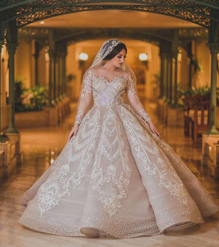 صور اجمل فساتين زفاف من تصميم هانى البحيرى