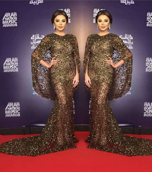 رزان مغربي بفستان من علي يونس في حفل جائزة الموسيقى العربية