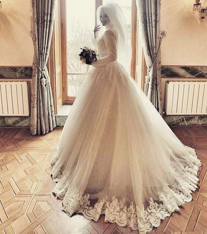 صور اجمل فساتين الزفاف للمحجبات