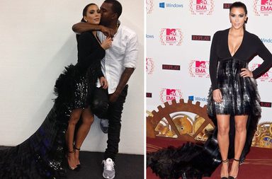 كيم كارداشيان تتألق بفستان من تصميم ستيفان رولان في حفل MTV Europe Music Awards