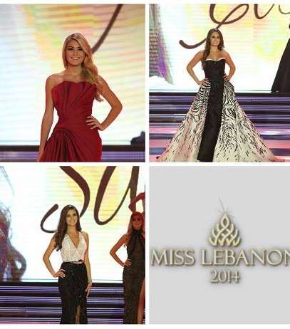 حفل انتخاب ملكة جمال لبنان 2014 مع مشتركاته الخمس النهائيات 