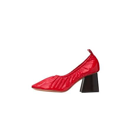 الحذاء المزموم مع الكعب العريض من سيلين من مجموعة شتاء 2017