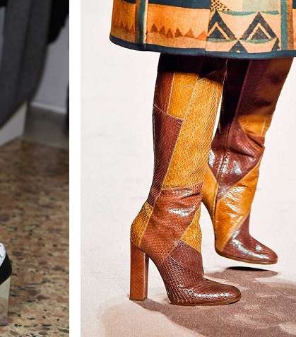 لشتاء 2016، اختاري الاحذية طويلة الساق الضيقة والاحذية بنقشة الملابس ذاتها