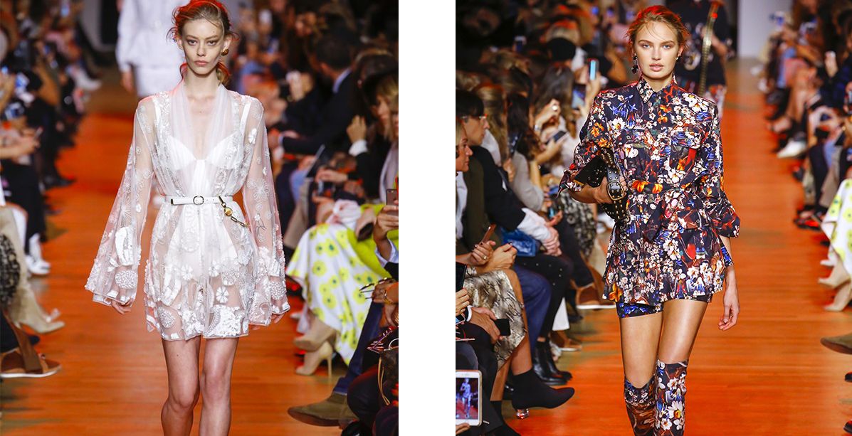 الشورت القصير المطبع او فستان التول القصير المطرز بالورود