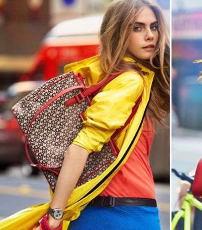 عارضة الأزياء Cara Delevingne في إعلان DKNY