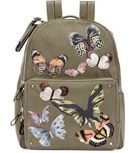 حقيبة الظهر بنقشة الفراشات من فالينتينو لصيف 2016