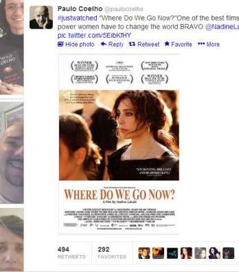 صور الكاتب باولو كويلو يمدح بفيلم نادين لبكي عبر تويتر