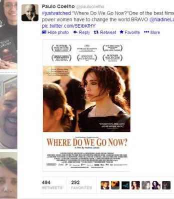 صور الكاتب باولو كويلو يمدح بفيلم نادين لبكي عبر تويتر