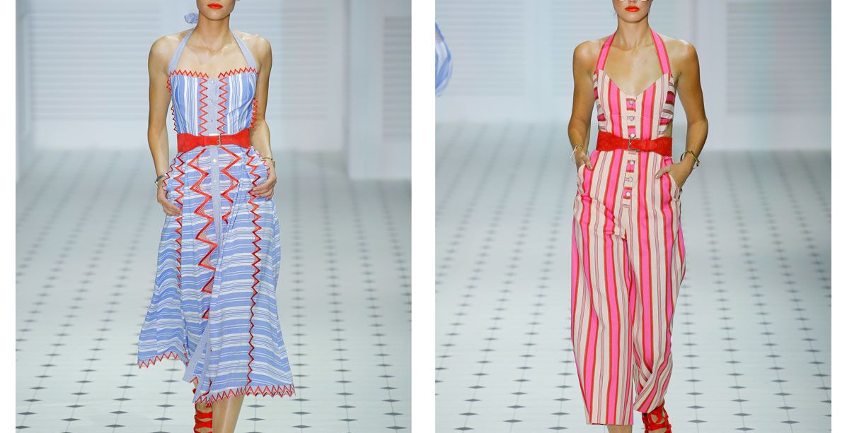 الفساتين المطبعة او الجامبسوت المقلم