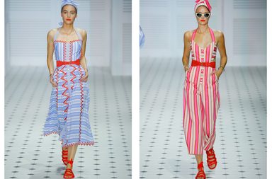 الفساتين المطبعة او الجامبسوت المقلم