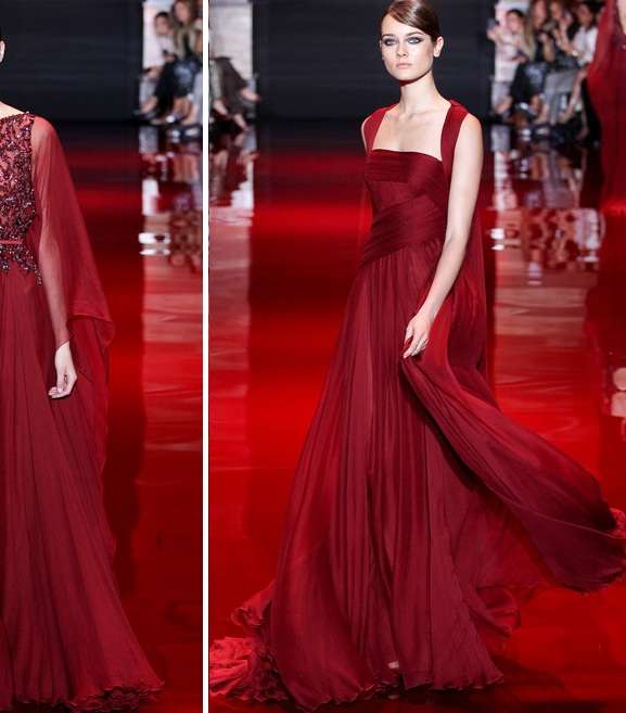 صور موديلات فساتين شيفون لشتاء 2014 | فساتين ناعمة 2013 - 2014 بالصور