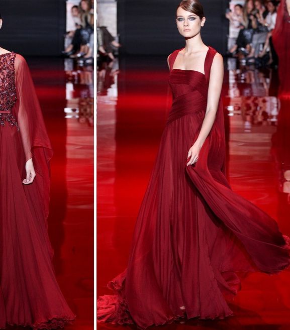 صور موديلات فساتين شيفون لشتاء 2014 | فساتين ناعمة 2013 - 2014 بالصور