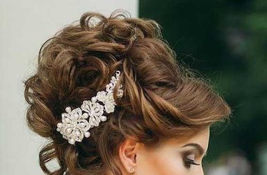 صور اجمل تسريحات عرايس بالتاج