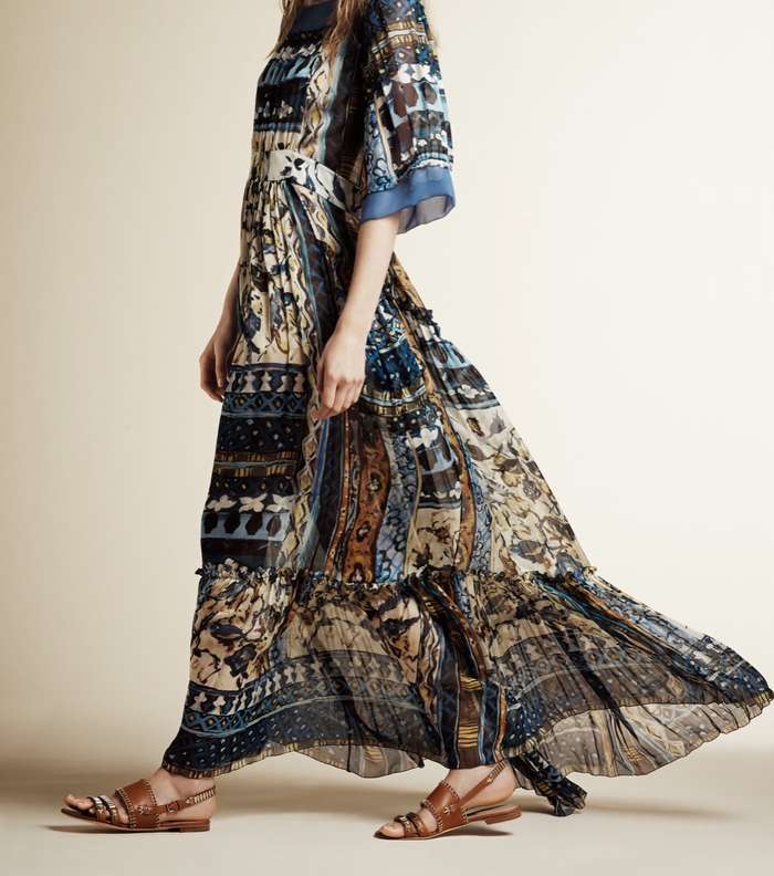 موضة الفستان الماكسي المطبع من مجموعة البيرتا فيريتي Resort 2016