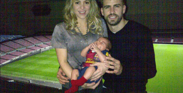 أول صورة عائلية تجمع شاكيرا وجيرارد بيكيه بإبنهما ميلان