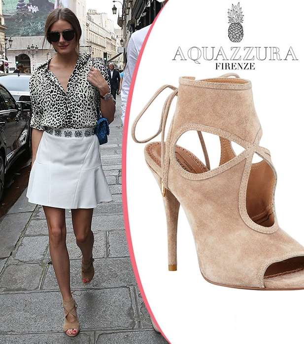 اختاري أحذية Aquazzura الكاحل على طريقة أوليفيا باليرمو