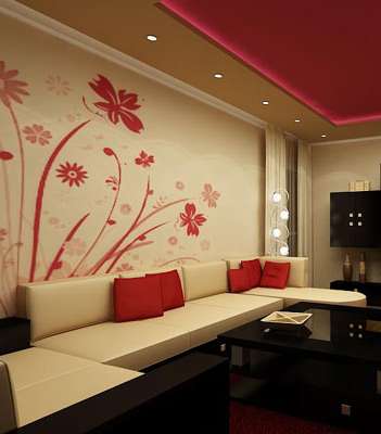 السقف الاحمر يضفي الدفء والطاقة